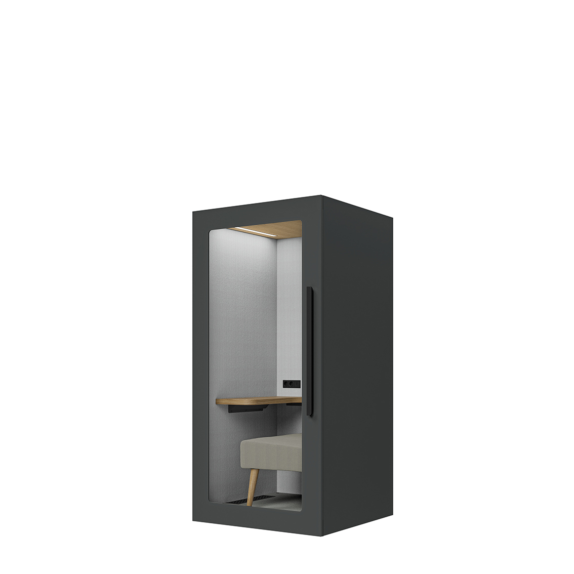 Lugnet Pod Fokus - Exteriör mörkgrå/Möbeltyg Cura 61259