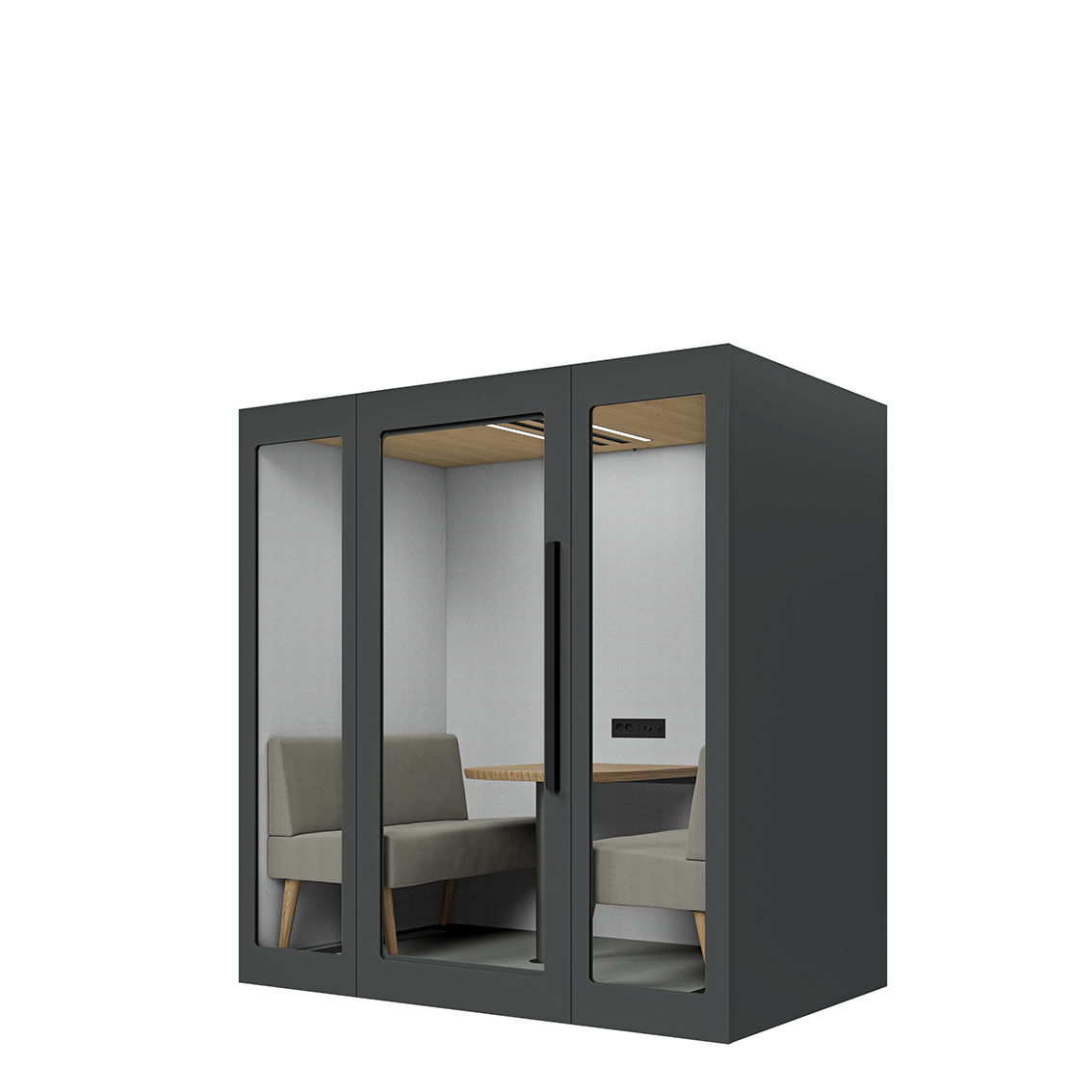 Lugnet Pod Kvartett - Exteriör mörkgrå/Möbeltyg Cura 61259