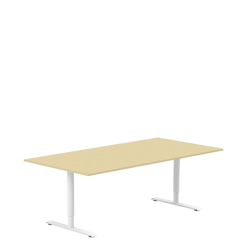 Ergofunk T med runda ben Vit 1400x800