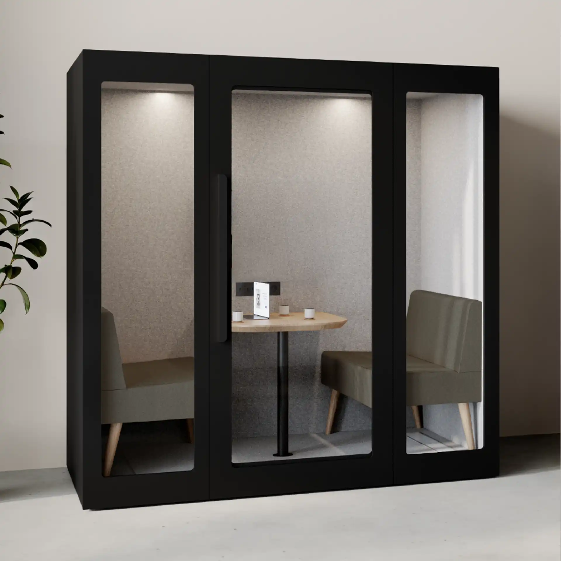 Lugnet Pod Duett - Exteriör svart/Möbeltyg Cura 61259