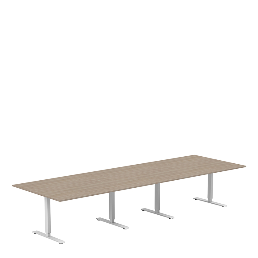 Conference table 3600 X 1200 ash/white, rectangular stands