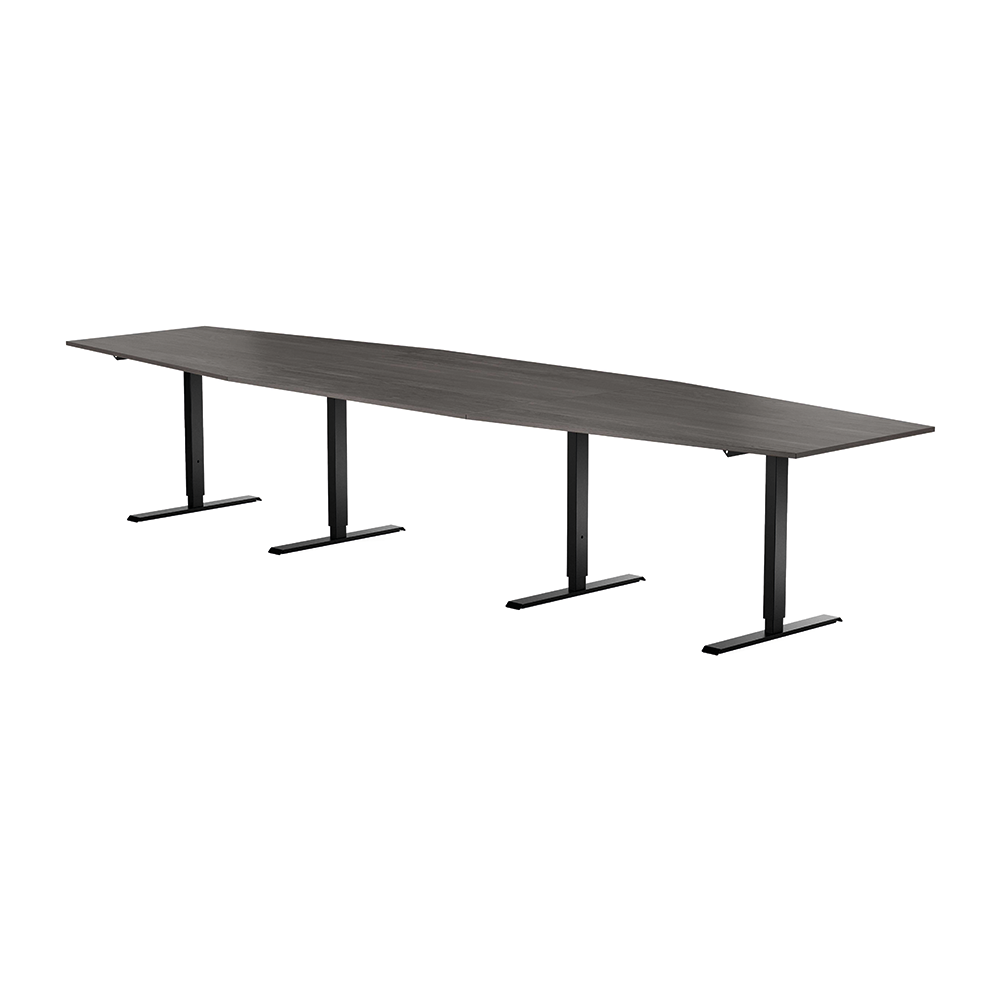 Conference table 4200 X 1200 X 800 dark ash/black, rectangular stands