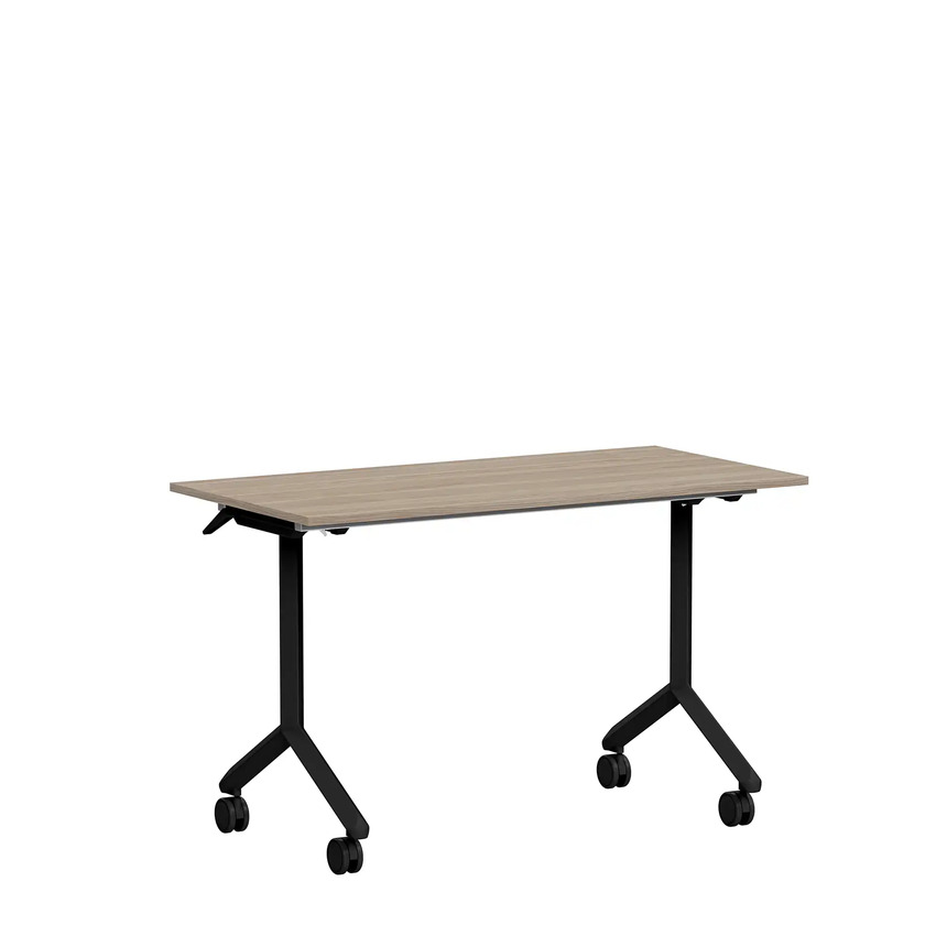Fällbart bord Ergofunk Tilt 1200 x 600 vit ask/svart