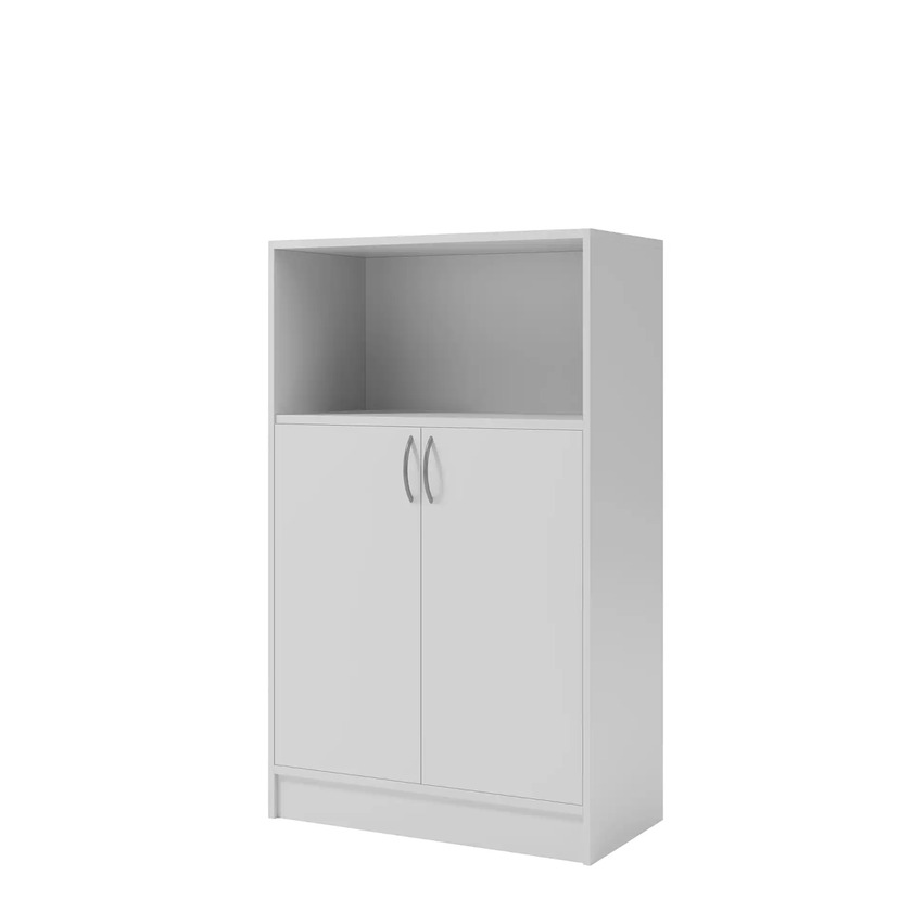 Skåp med slagdörrar/Öppet 3002 Ljusgrå