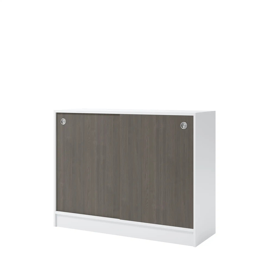 Cabinet with sliding doors White/Dark ash 2106