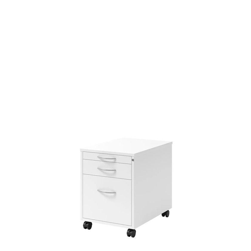 Pedestal with 3 drawers white