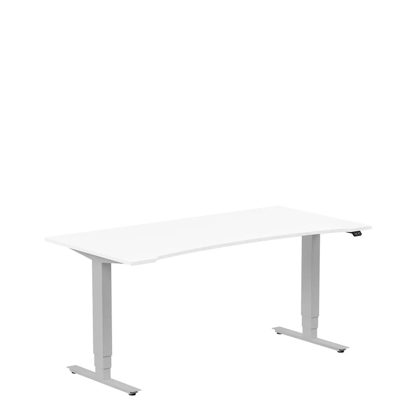 Ergofunk Max 1600 x 800 med maguttag vit/silver