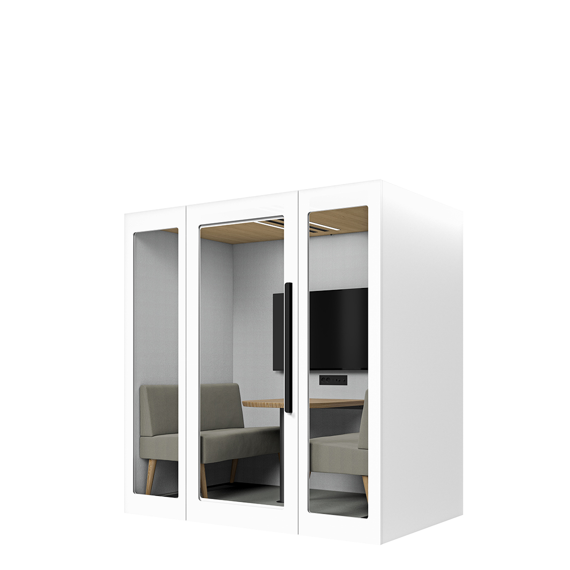 Lugnet Pod Kvartett - Exteriör vit/Möbeltyg Cura 61259
