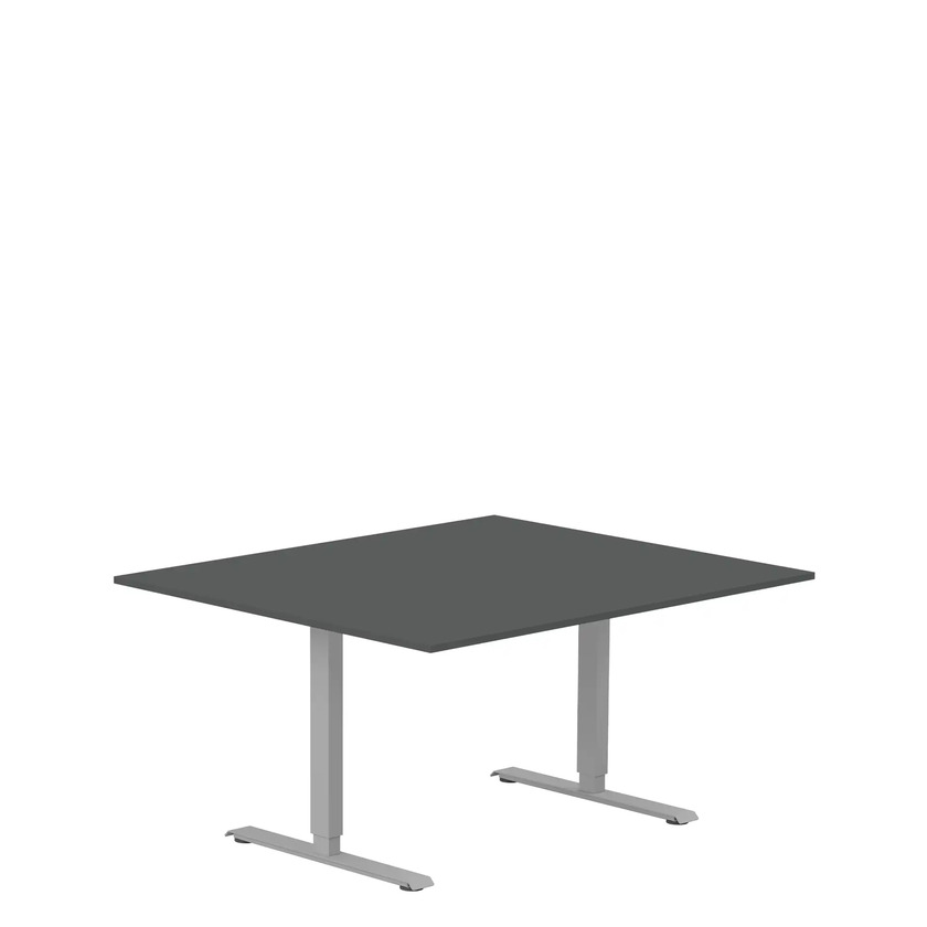 Konferensbord 1400 X 1200 mörkgrå/silver, rektangulära ben