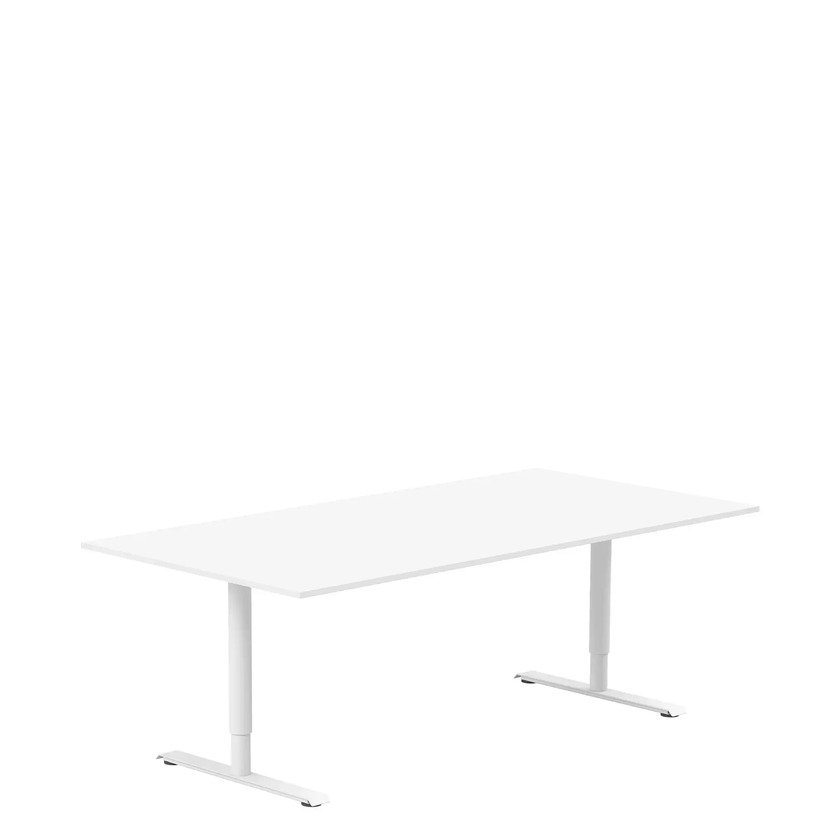 Ergofunk T med runda ben Vit 1400x800