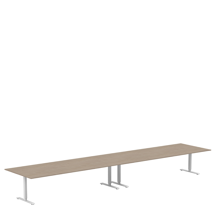 Conference table 5600 X 1200 ash/white, rectangular stands