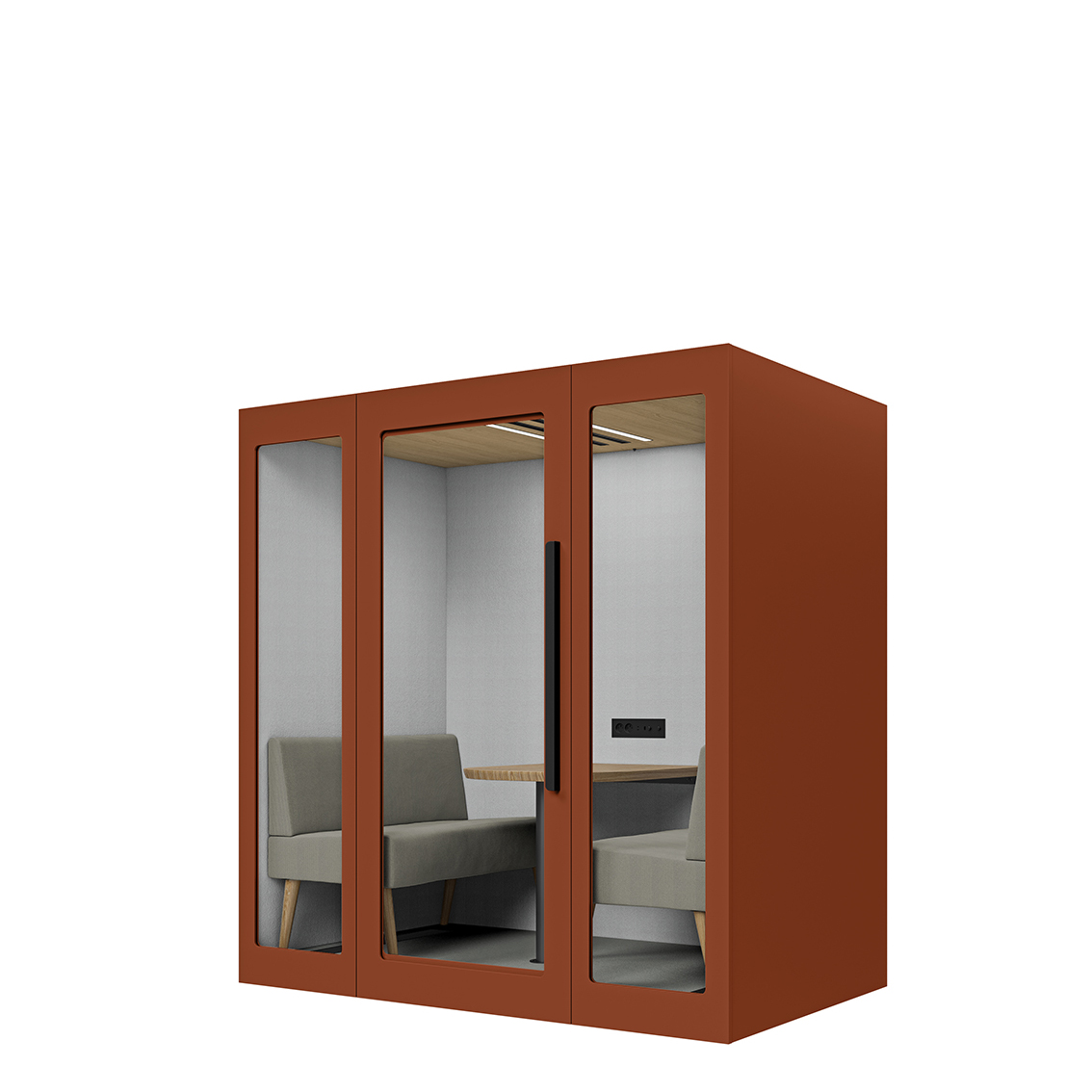 Lugnet Pod Kvartett - Exteriör vinröd/Möbeltyg Cura 61259