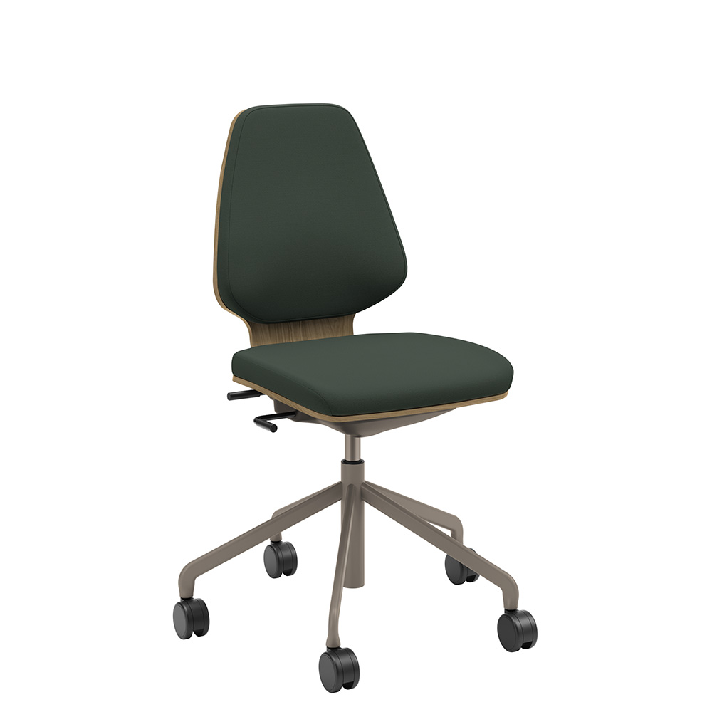 Råshult ek, stativ champagne, tyg Cura Loop 68182