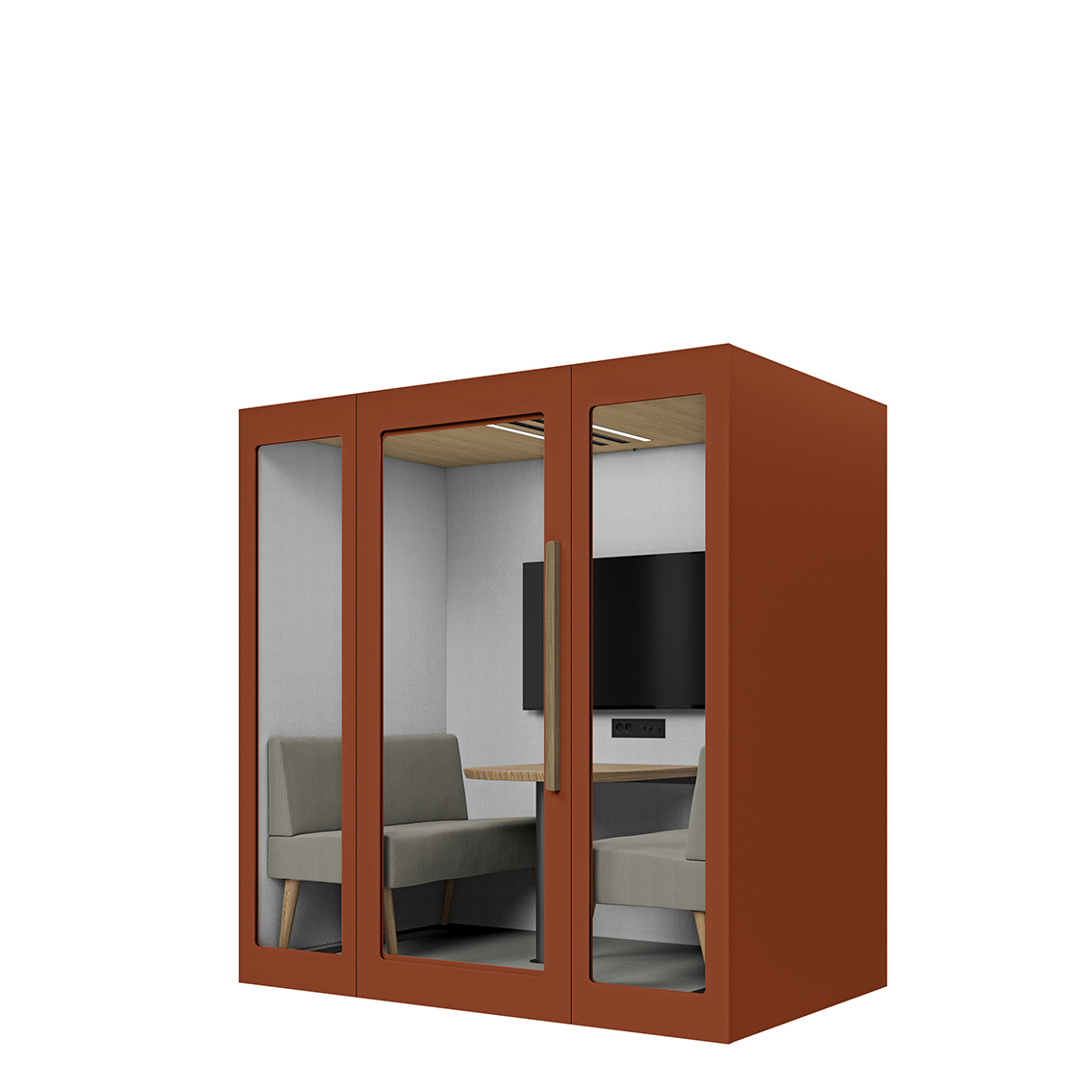 Lugnet Pod Kvartett - Exteriör vinröd/Möbeltyg Cura 61259