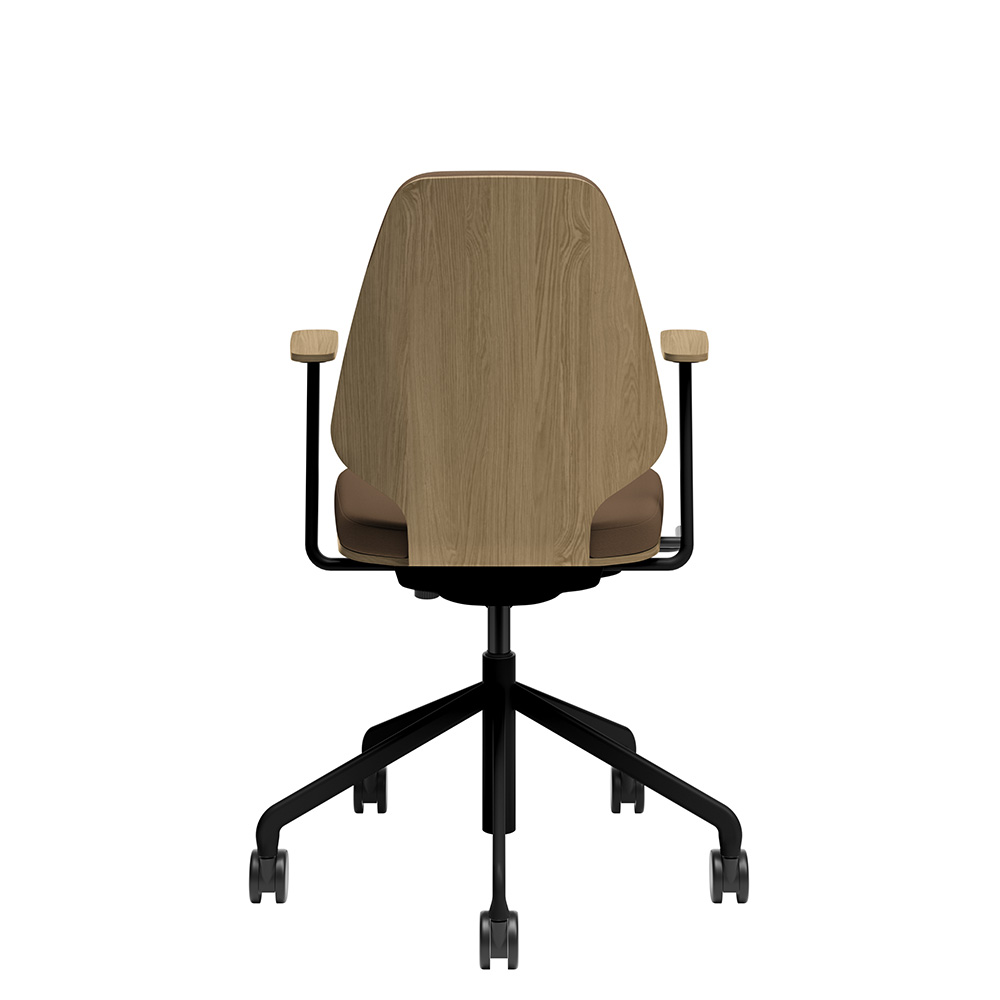Råshult ek, armstöd, stativ svart, tyg Cura Loop 61260