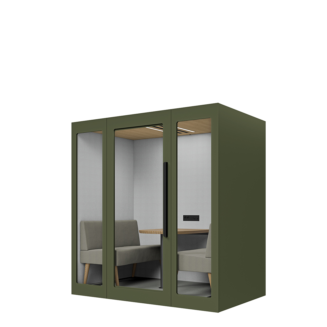 Lugnet Pod Kvartett - Exteriör olivgrön/Möbeltyg Cura 61259