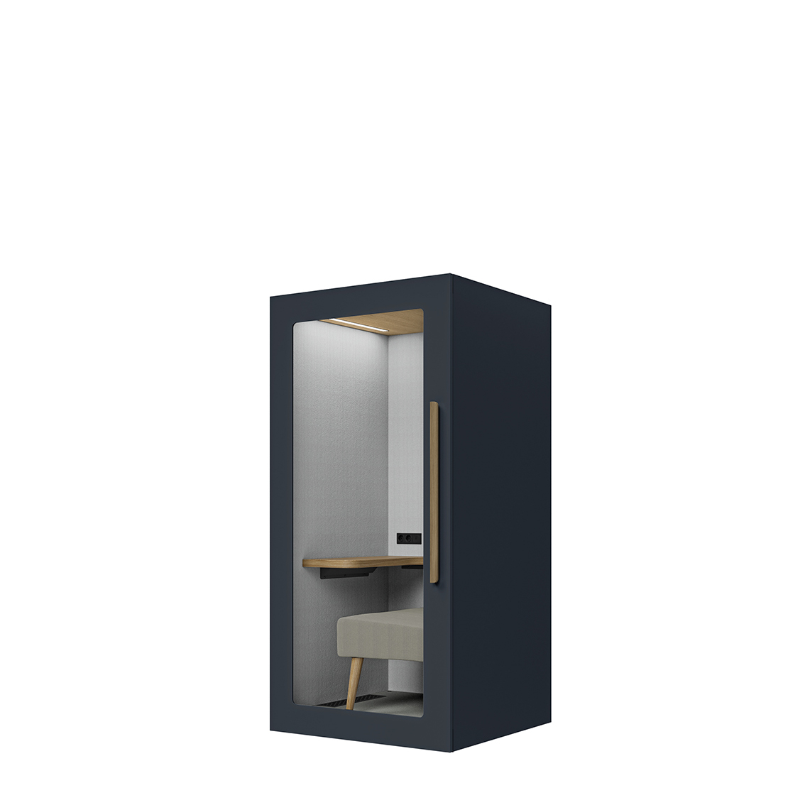 Lugnet Pod Fokus - Exteriör marinblå/Möbeltyg Cura 61259