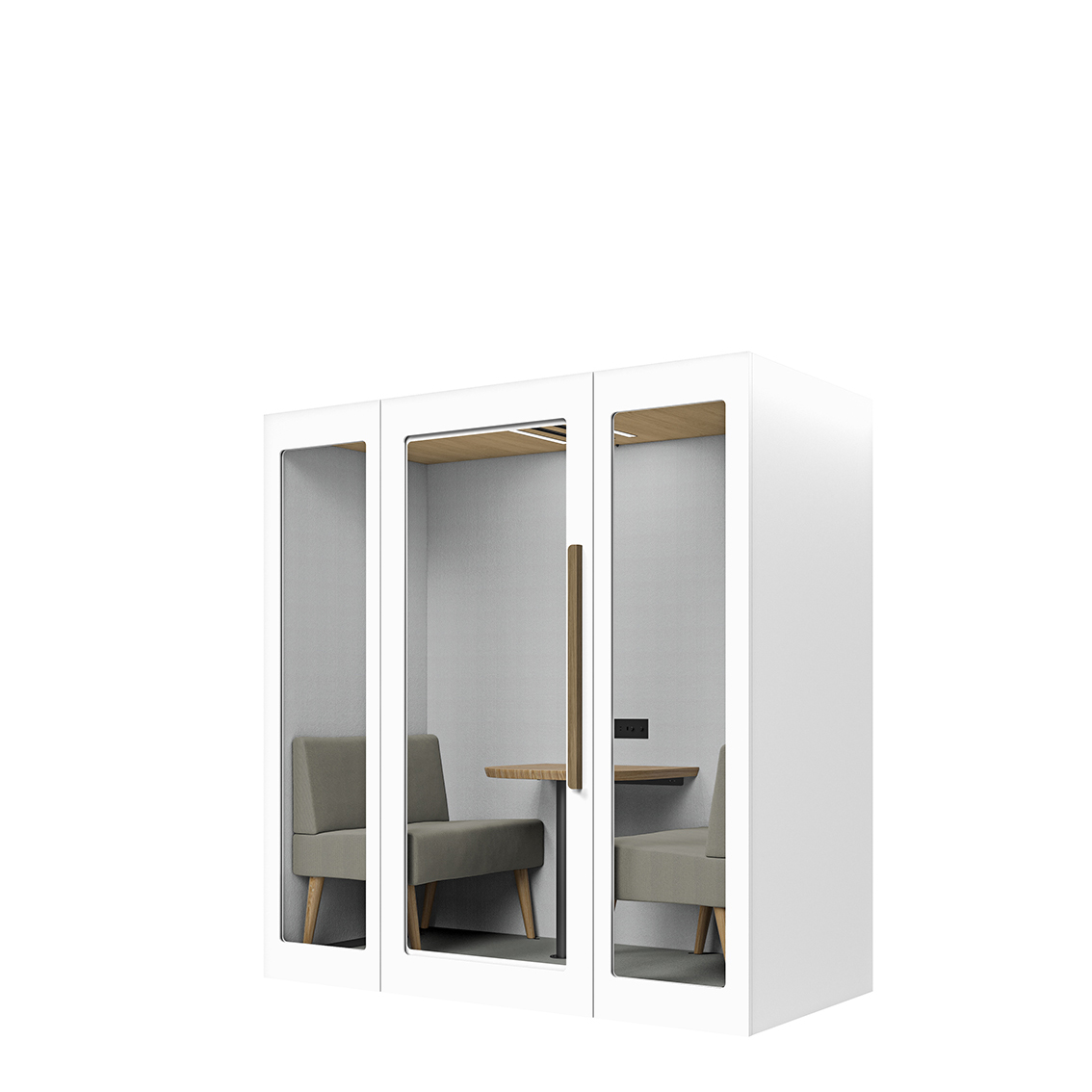 Lugnet Pod Duett - Exteriör vit/Möbeltyg Cura 61259