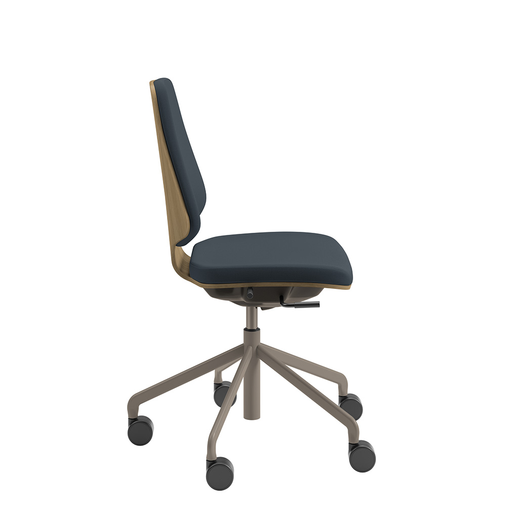 Råshult ek, stativ champagne, tyg Cura Loop 66166