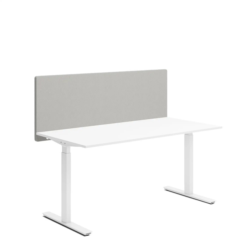 Bordsskärm Alma i bredd 1600 mm. Klädd i tyg Cara EJ004.