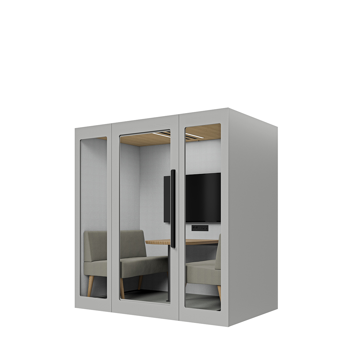 Lugnet Pod Kvartett - Exteriör ljusgrå/Möbeltyg Cura 61259