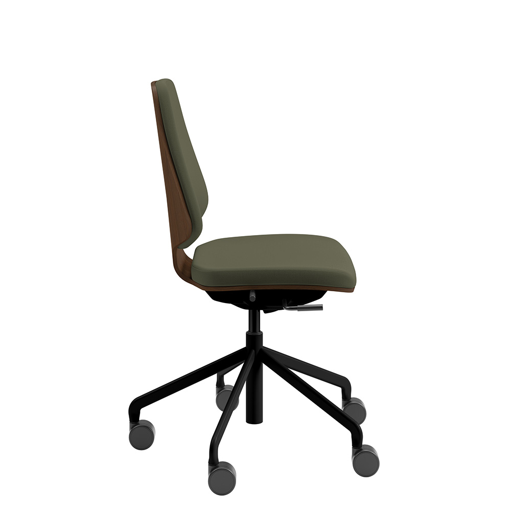Råshult valnöt, stativ svart, tyg Cura Loop 68261