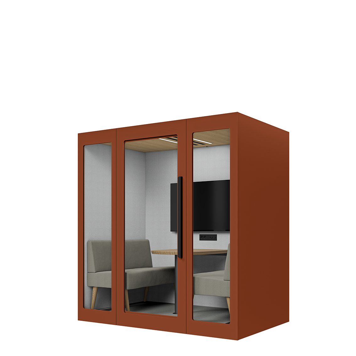 Lugnet Pod Kvartett - Exteriör vinröd/Möbeltyg Cura 61259