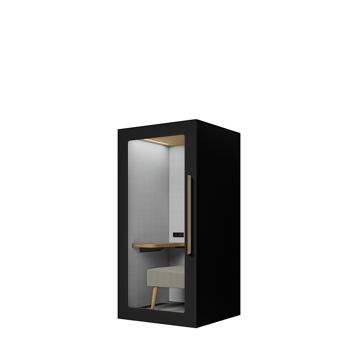 Lugnet Pod Fokus - Exteriör svart/Möbeltyg Cura 61259