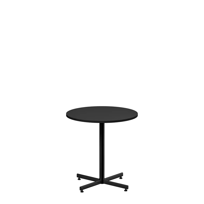 Cafébord krysstativ Ø700 mm svart/svart