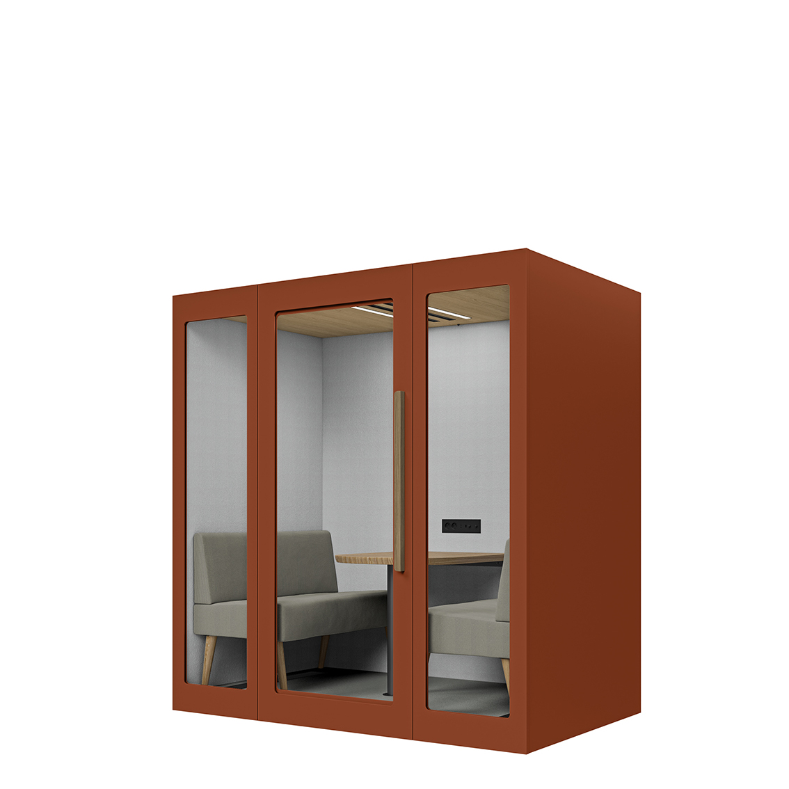 Lugnet Pod Kvartett - Exteriör vinröd/Möbeltyg Cura 61259