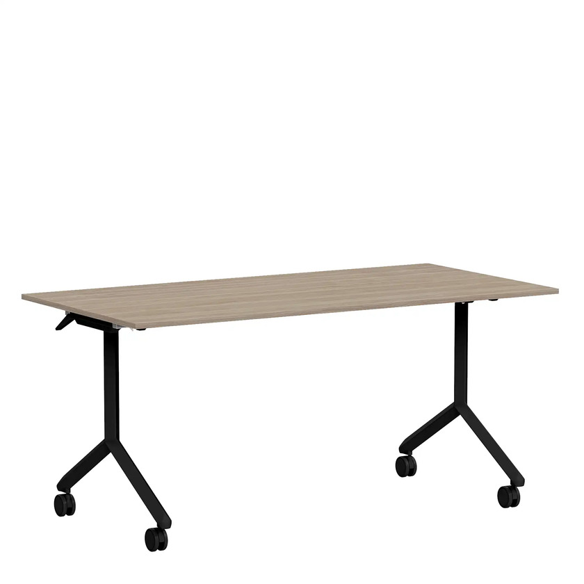 Fällbart bord Ergofunk Tilt 1600 x 800 vit ask/svart