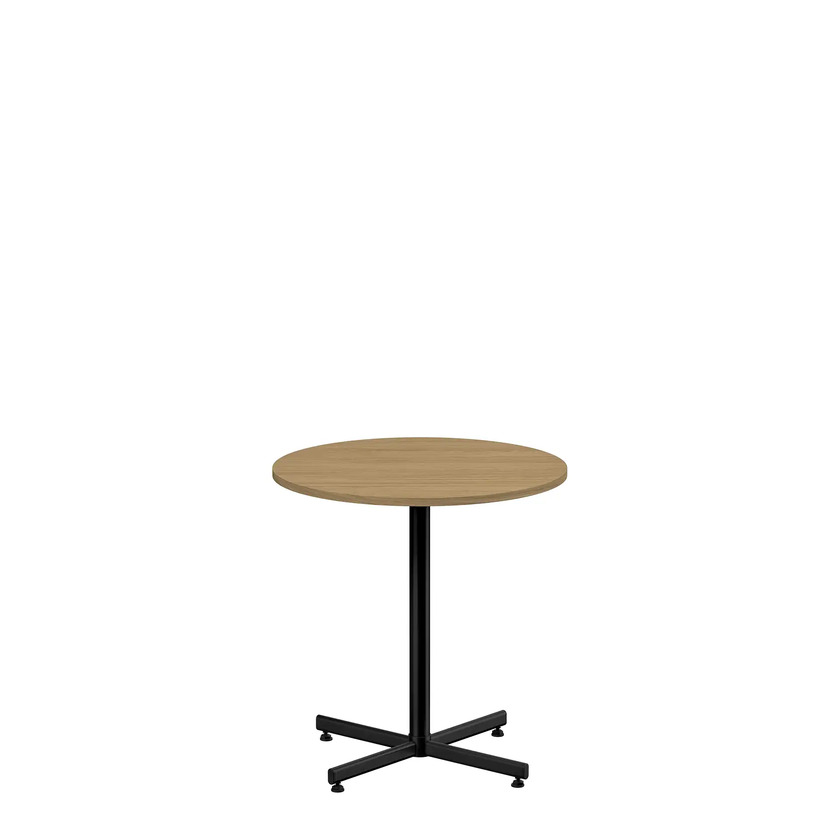 Cafébord krysstativ Ø700 mm ek/svart