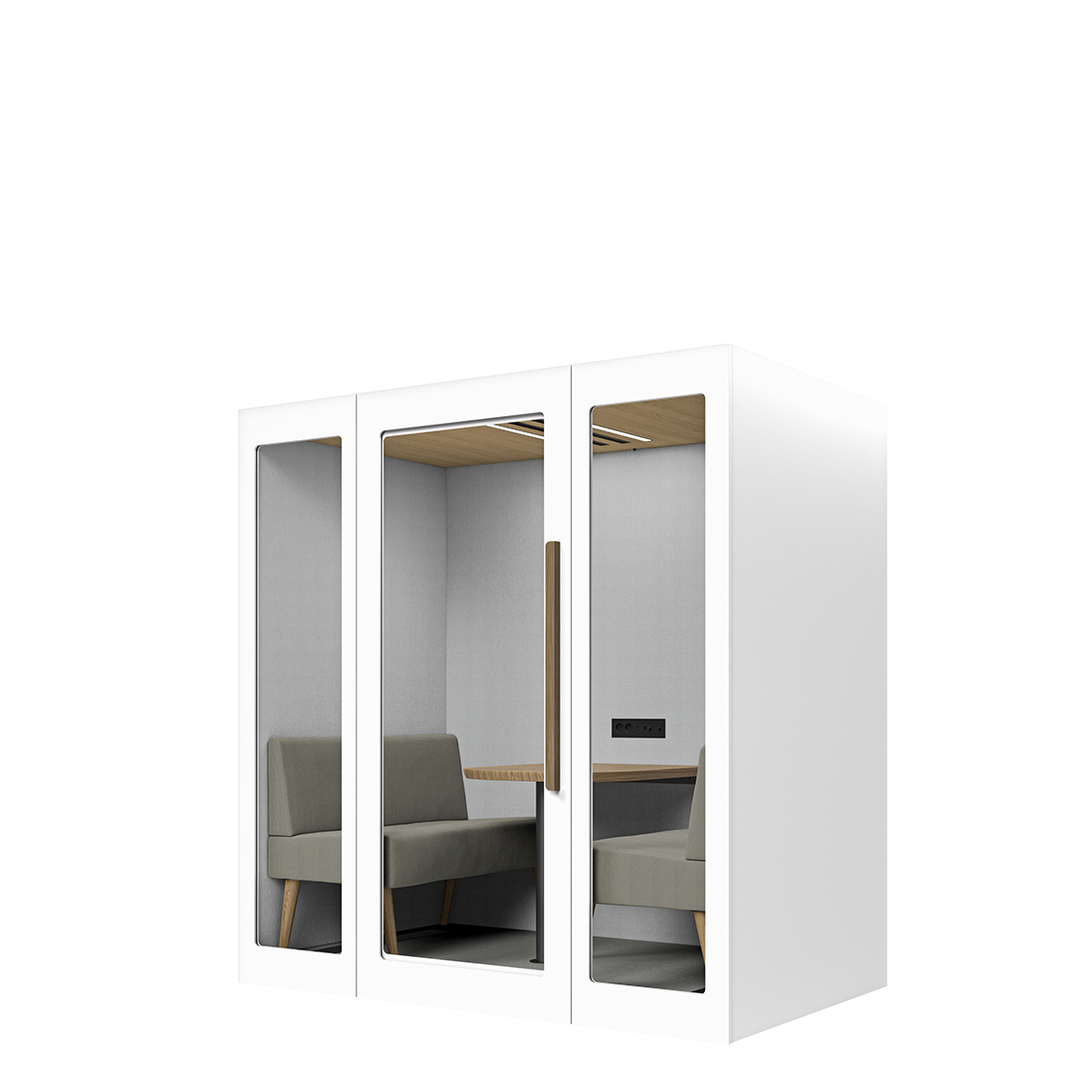 Lugnet Pod Kvartett - Exteriör vit/Möbeltyg Cura 61259