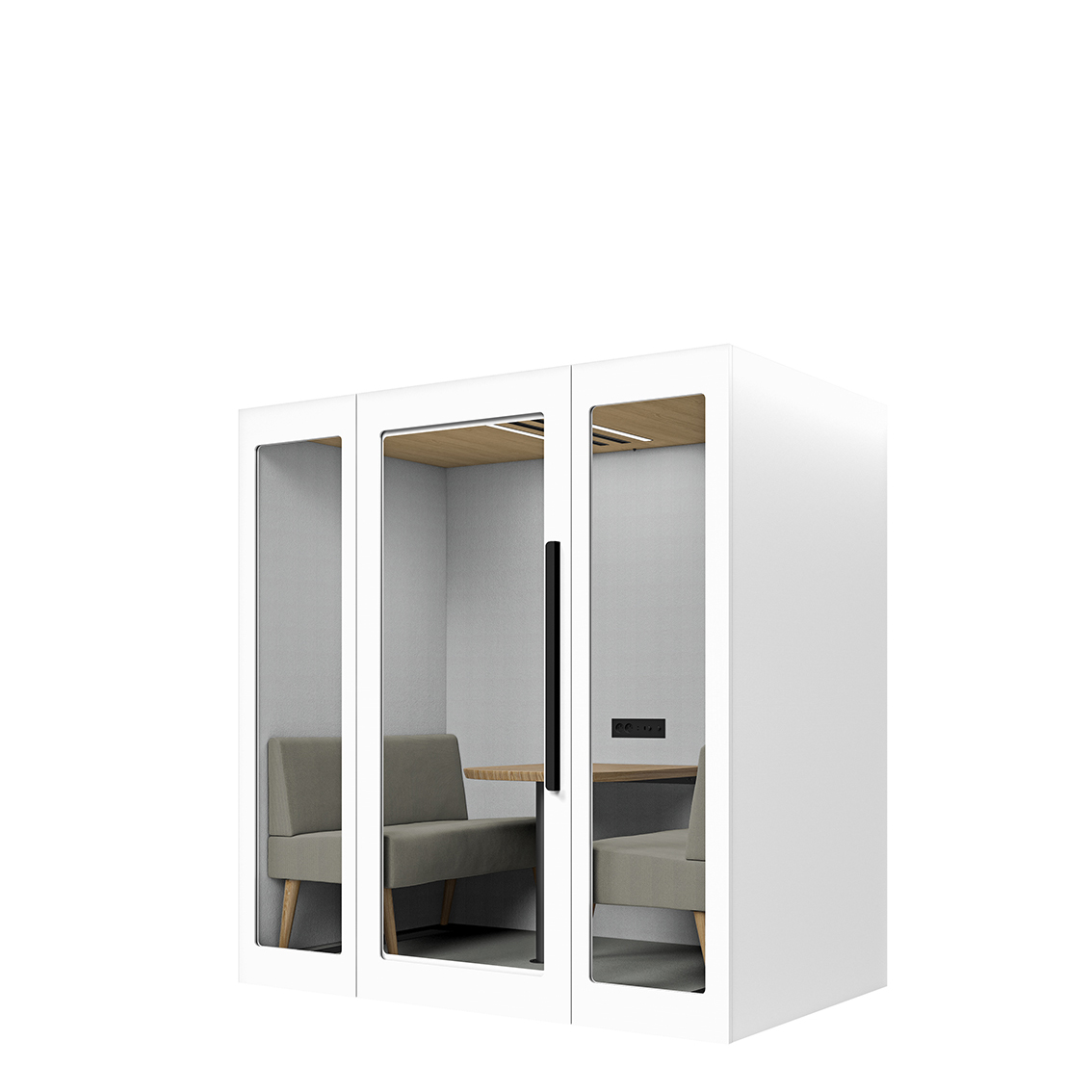 Lugnet Pod Kvartett - Exteriör vit/Möbeltyg Cura 61259