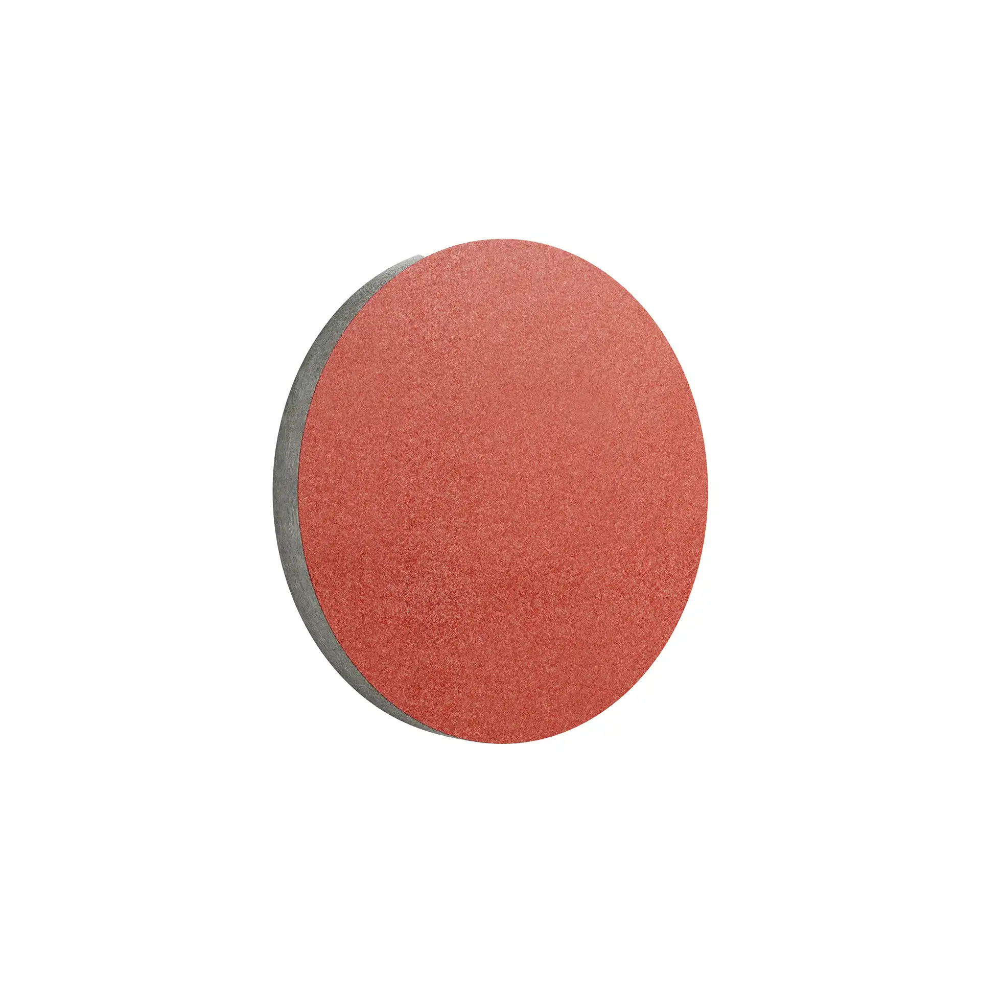 Ljudabsorbent Soft rostfärgad med diameter 750 mm sedd från sidan med kanten synlig.