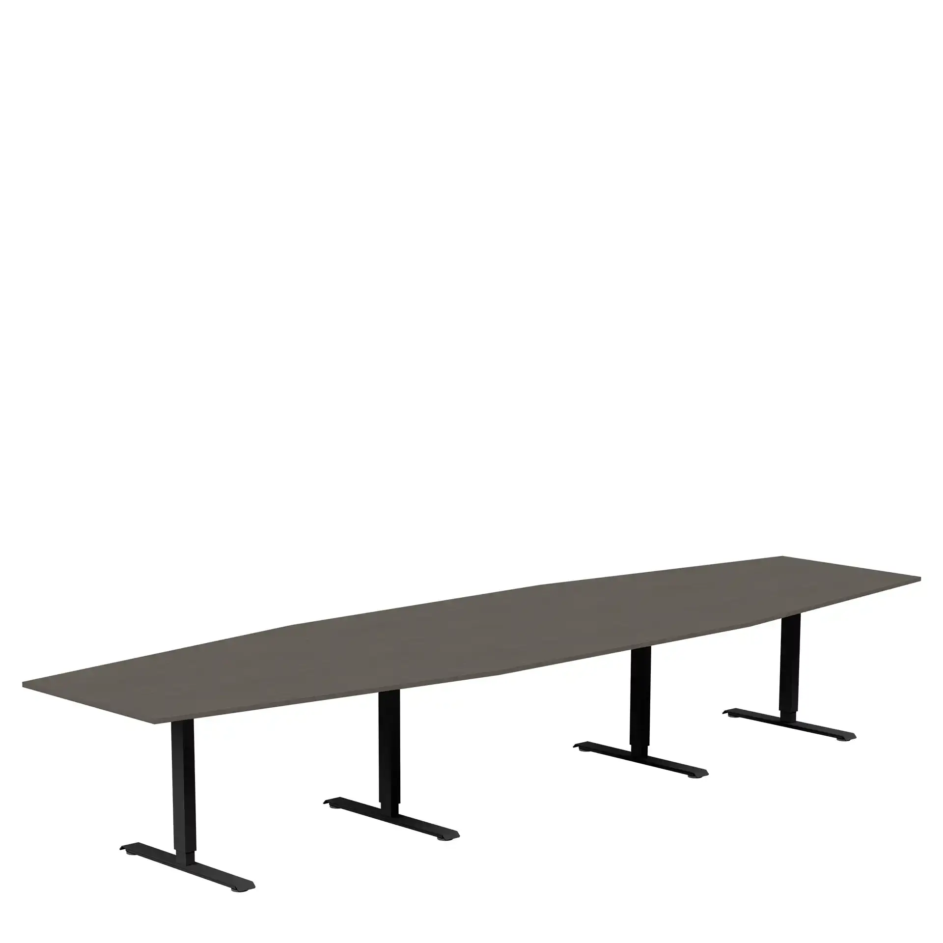 Conference table 4200 X 1200 X 800 dark ash/black, rectangular stands