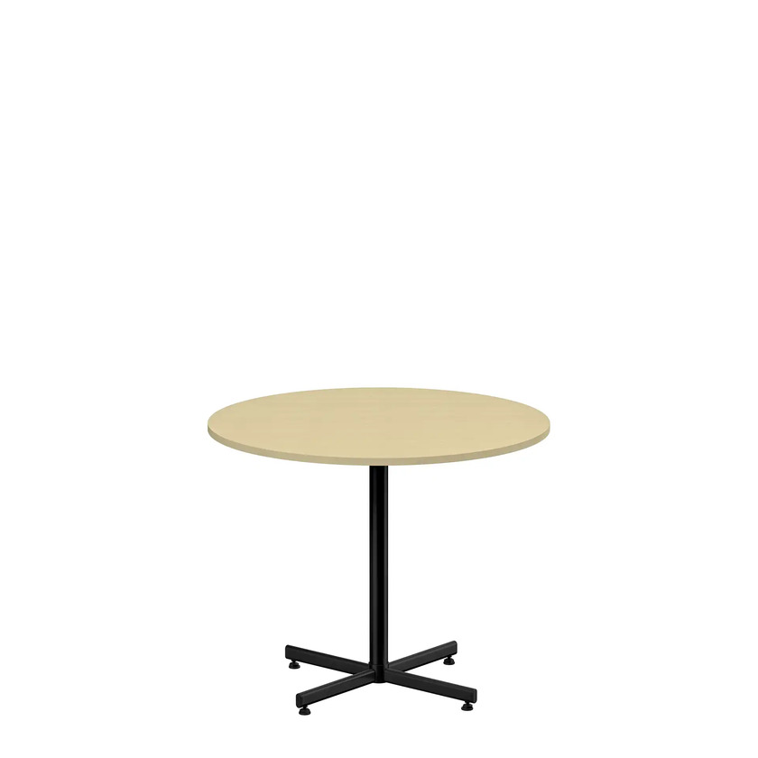 Cafébord krysstativ Ø900 mm björk/svart