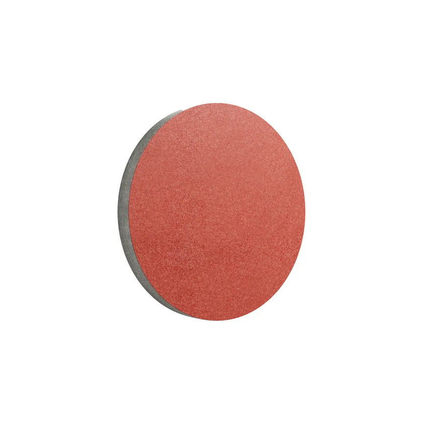 Ljudabsorbent Soft rostfärgad med diameter 750 mm sedd från sidan med kanten synlig.