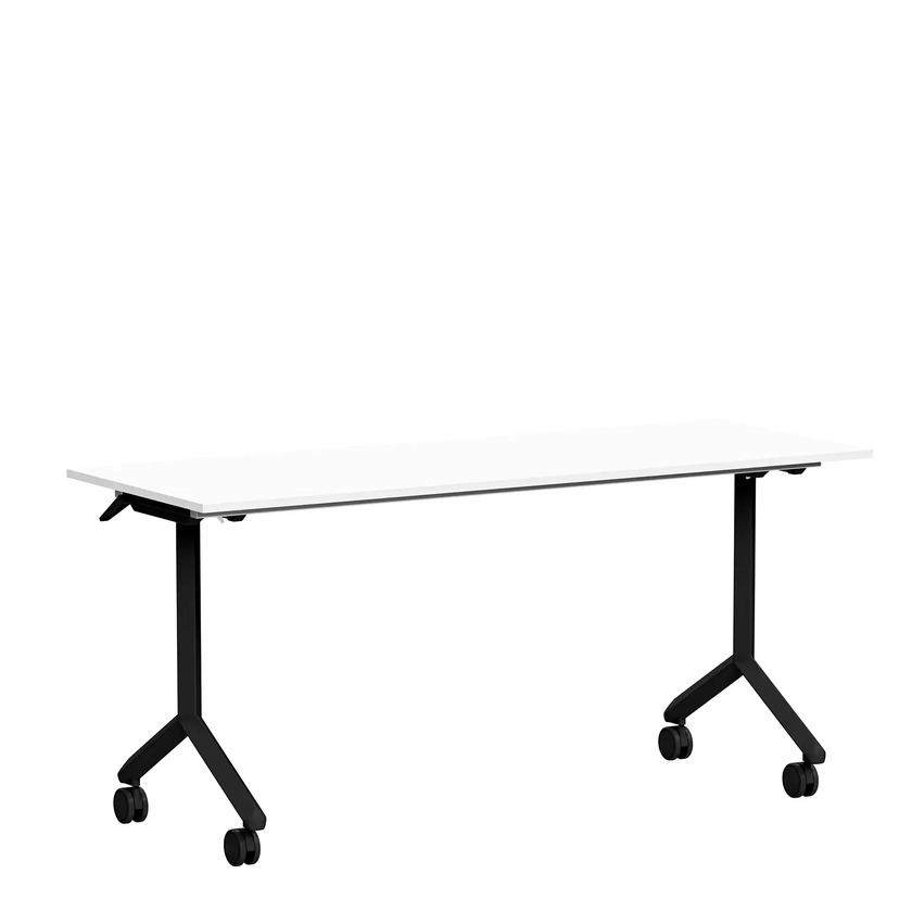 Fällbart bord Ergofunk Tilt 1600 x 600 vit/svart