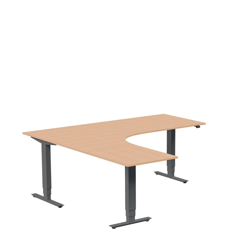 Ergofunk Max 3-ben Vänster 1800 x 2000 bok/antracit