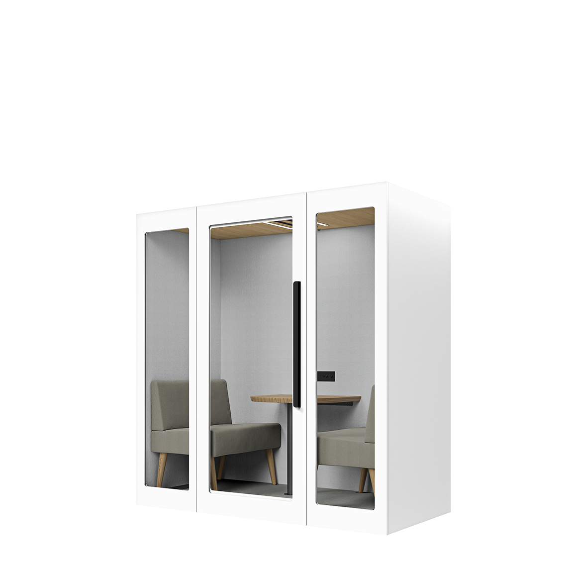 Lugnet Pod Duett - Exteriör vit/Möbeltyg Cura 61259