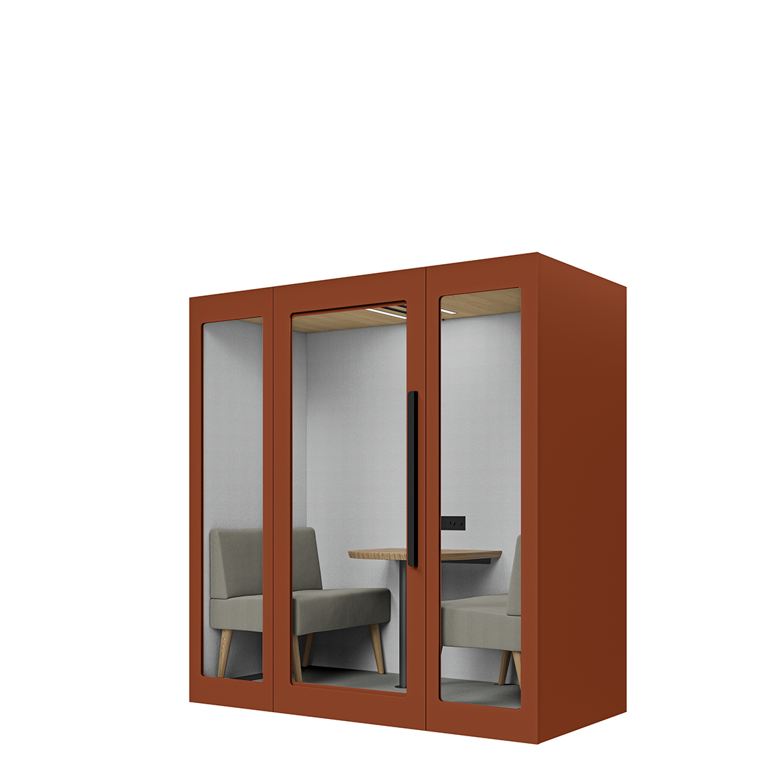 Lugnet Pod Duett - Exteriör vinröd/Möbeltyg Cura 61259