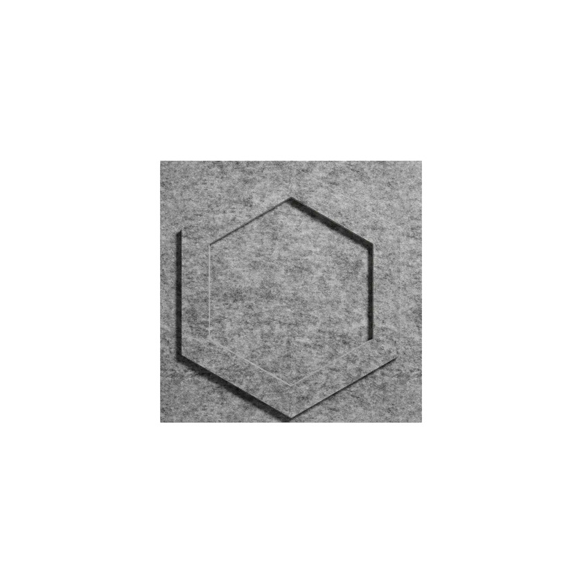 Väggabsorbent Edge försänkt i kvadratisk form och i grå färg.