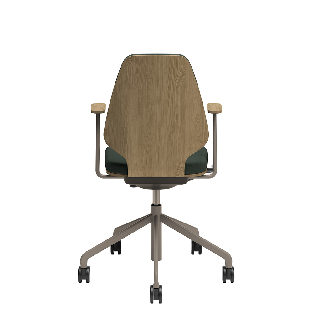 Råshult oak, armrests, stand champagne, fabric Cura Loop 68182