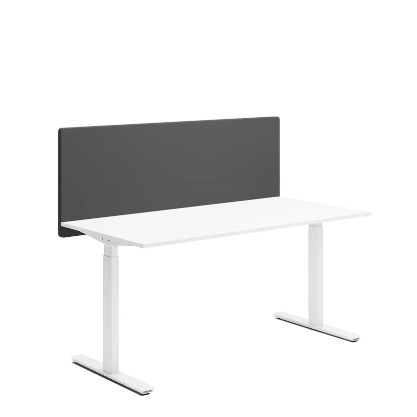 Bordsskärm Alma i bredd 1600 mm. Klädd i tyg Fiji YA315.