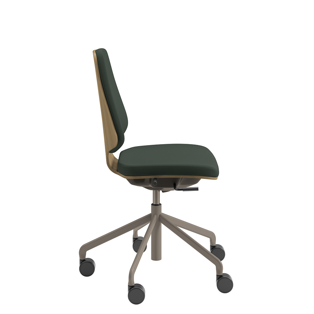 Råshult ek, stativ champagne, tyg Cura Loop 68182