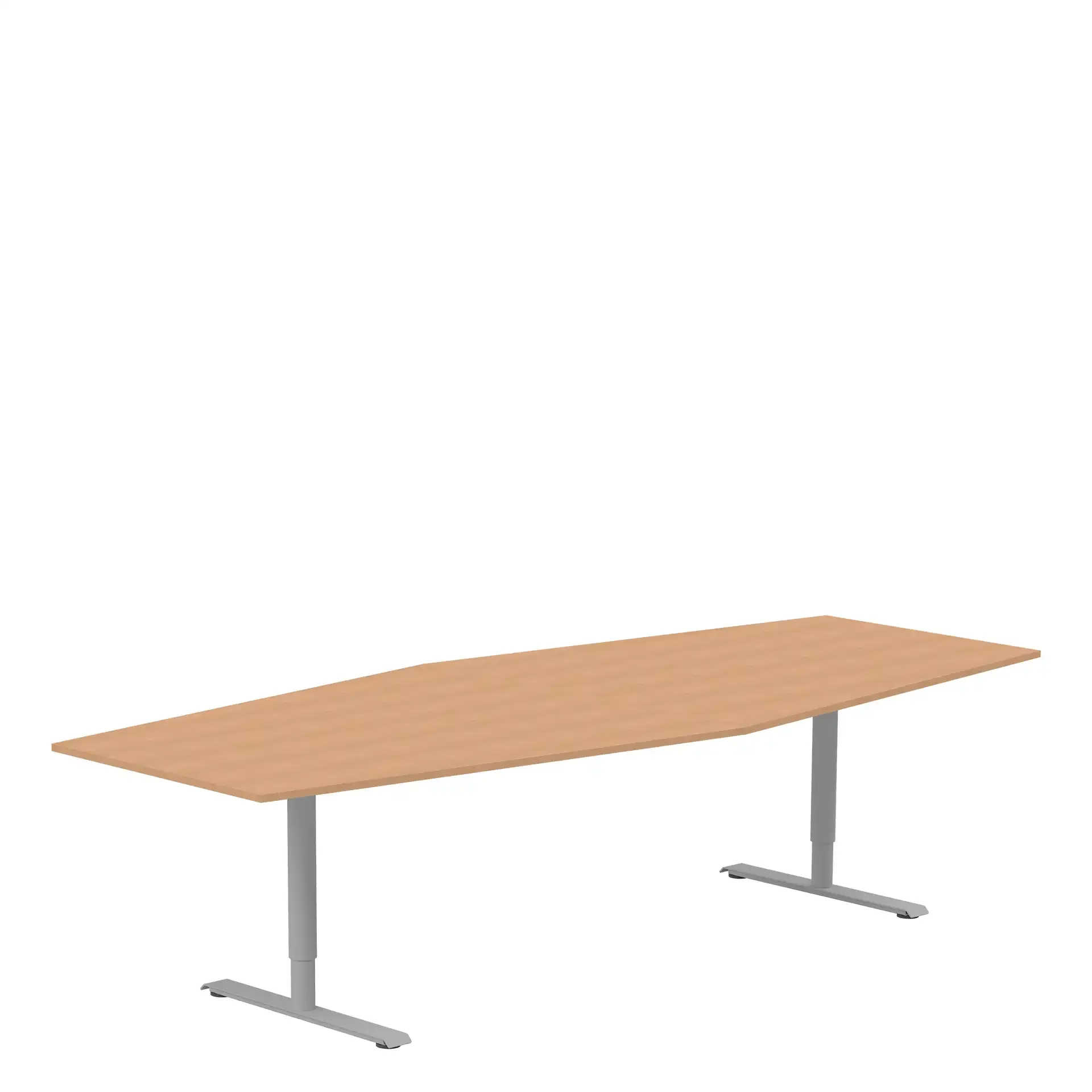 Konferensbord 2800 X 1200 X 800 bok/silver, runda ben
