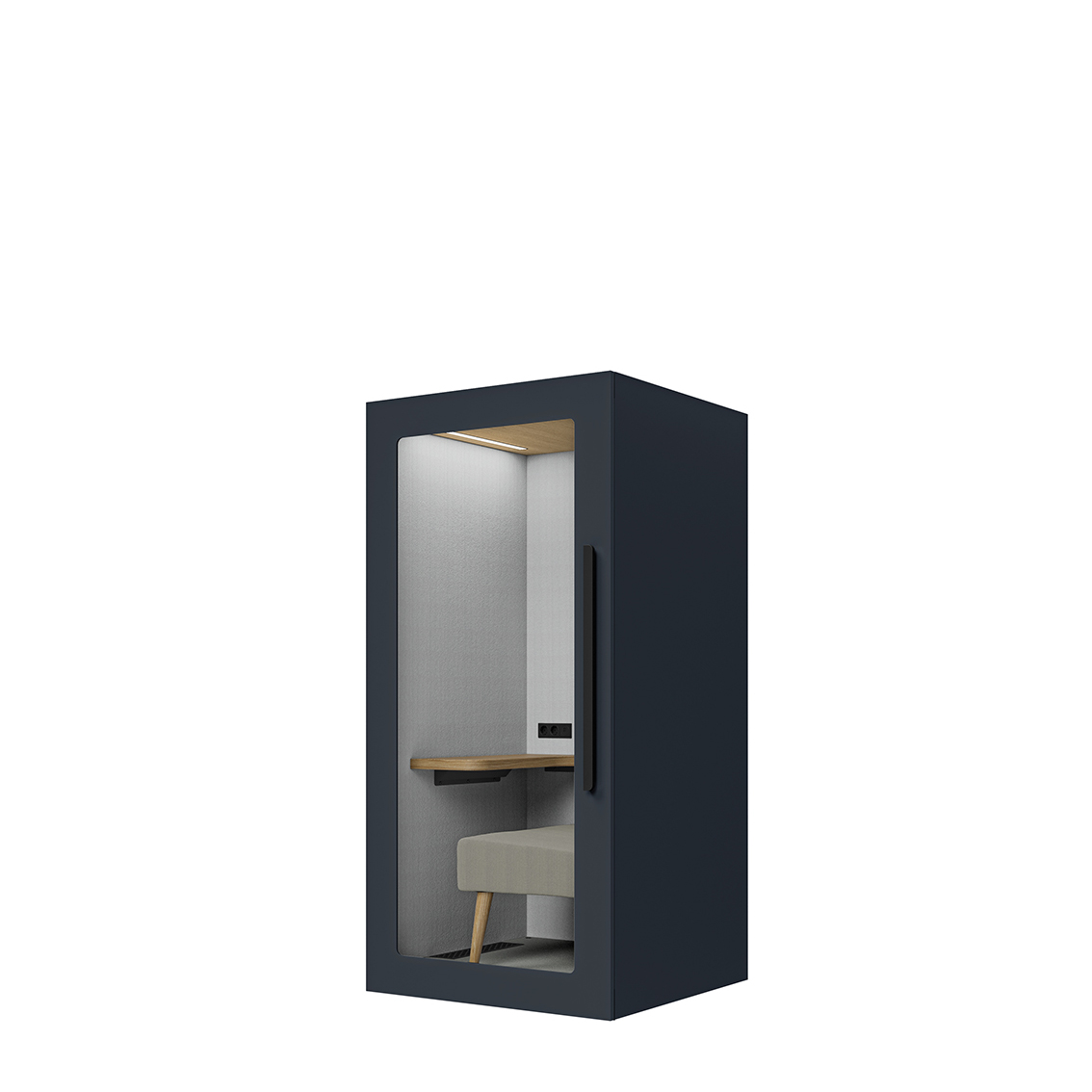 Lugnet Pod Fokus - Exteriör marinblå/Möbeltyg Cura 61259