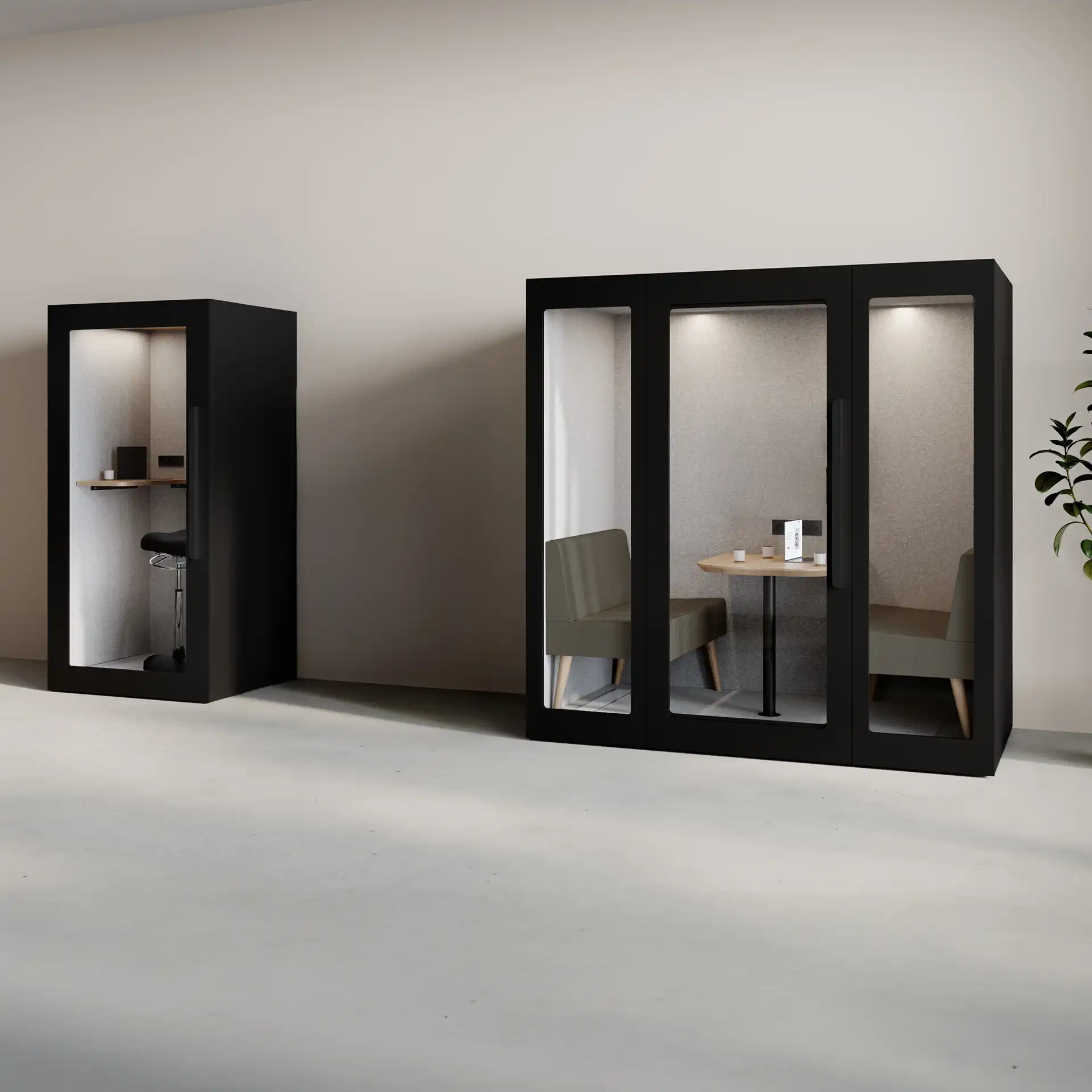 Lugnet Pod Duett - Exteriör svart/Möbeltyg Cura 61259