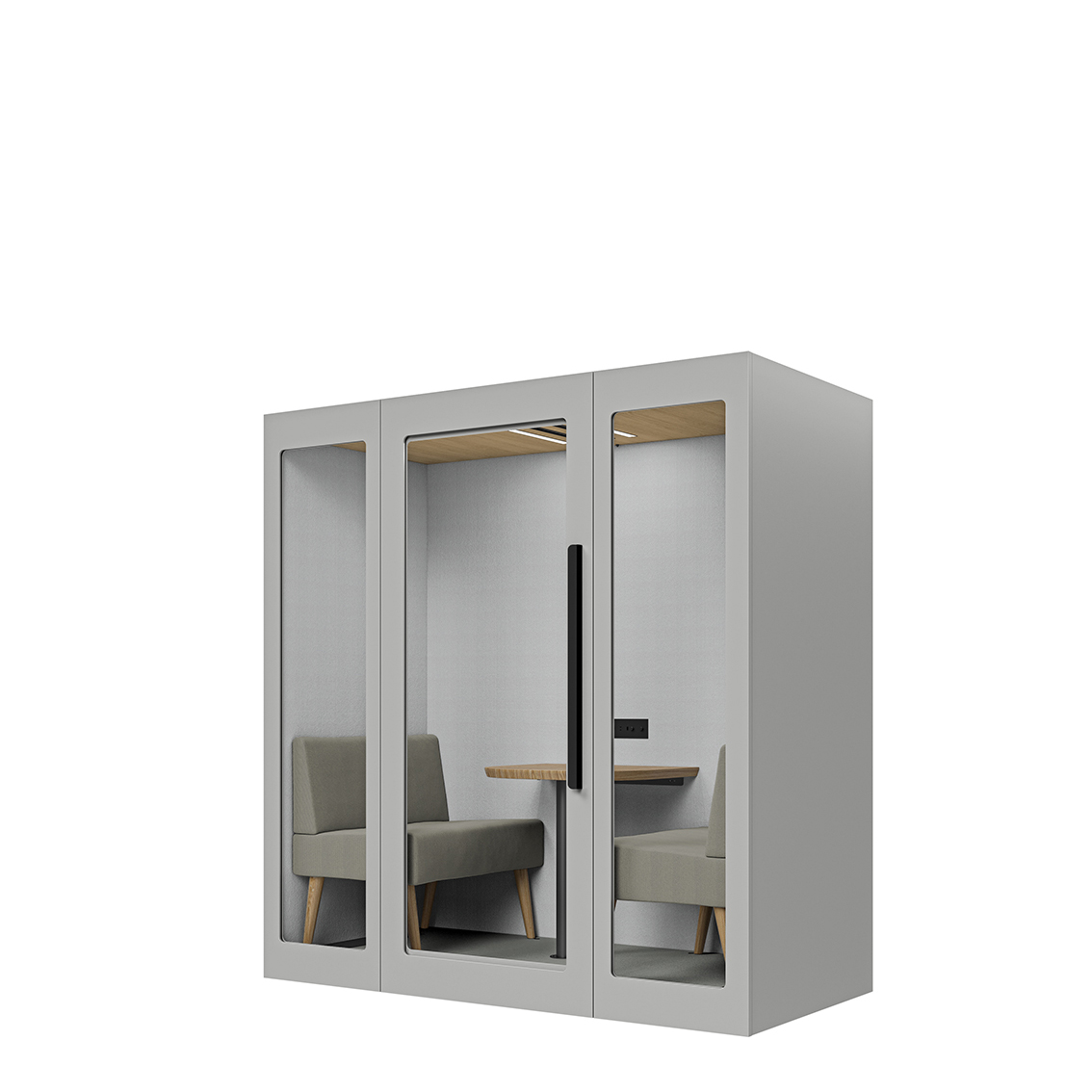 Lugnet Pod Duett - Exteriör ljusgrå/Möbeltyg Cura 61259